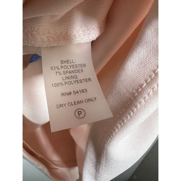 Tommy Hilfiger Ruffle Flutter Sleeve Sheath Dress Size 8 Blush Pink - Picture 3 of 4